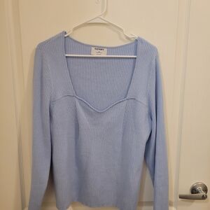 Old Navy Women's Sky Blue V-Neck Sweater